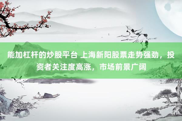能加杠杆的炒股平台 上海新阳股票走势强劲，投资者关注度高涨，市场前景广阔