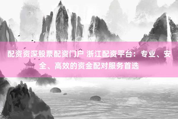 配资资深股票配资门户 浙江配资平台：专业、安全、高效的资金配对服务首选