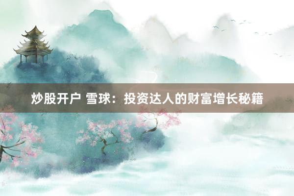 炒股开户 雪球：投资达人的财富增长秘籍