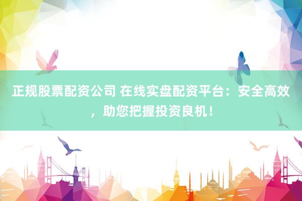 正规股票配资公司 在线实盘配资平台：安全高效，助您把握投资良机！