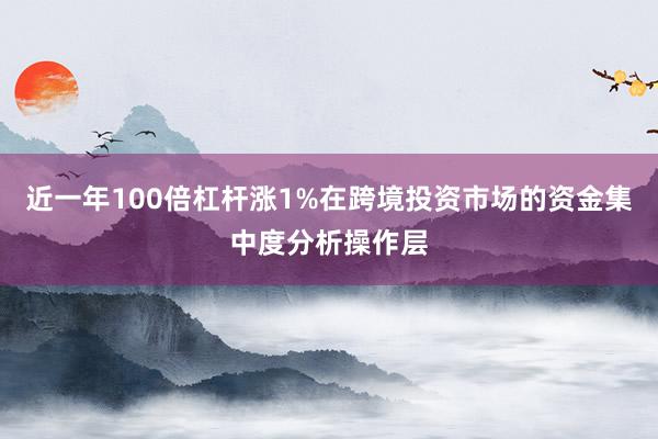近一年100倍杠杆涨1%在跨境投资市场的资金集中度分析操作层