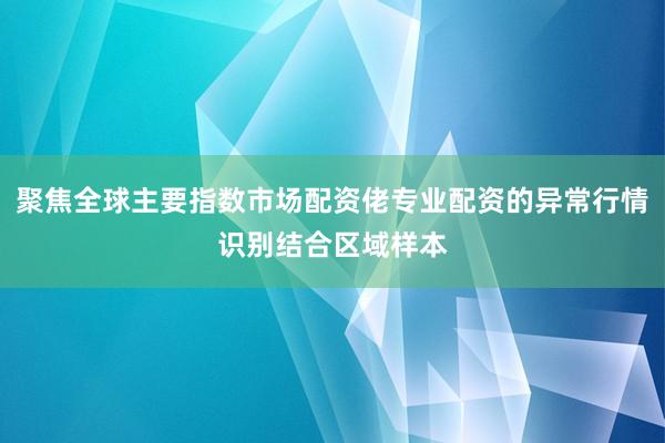 聚焦全球主要指数市场配资佬专业配资的异常行情识别结合区域样本