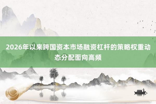 2026年以来跨国资本市场融资杠杆的策略权重动态分配面向高频